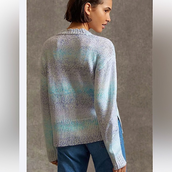 Anthropologie Aimee Colorblocked Cardigan in Blue. Size Small. NWOT - Picture 3 of 6